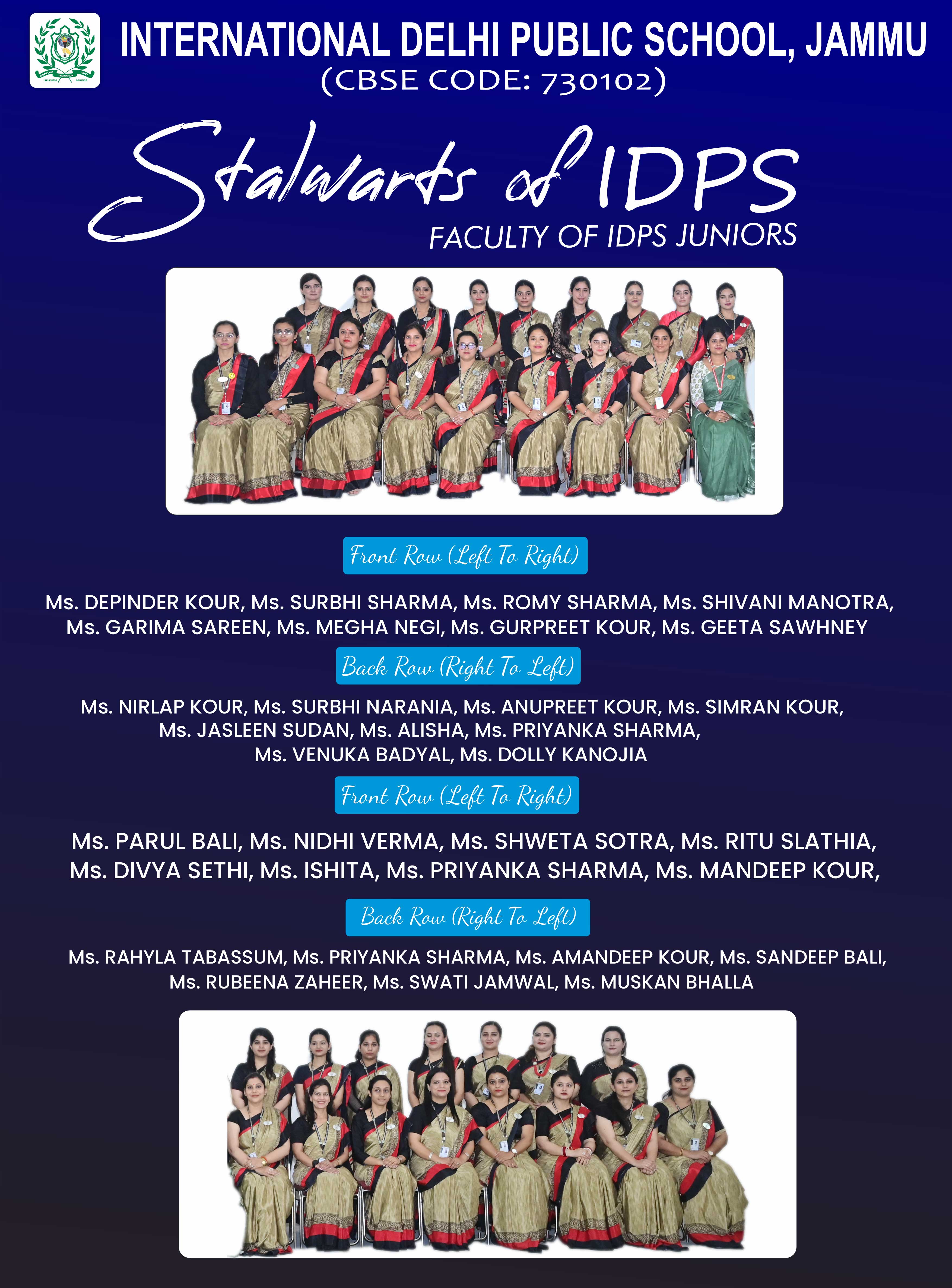 IDPS Juniors Faculty