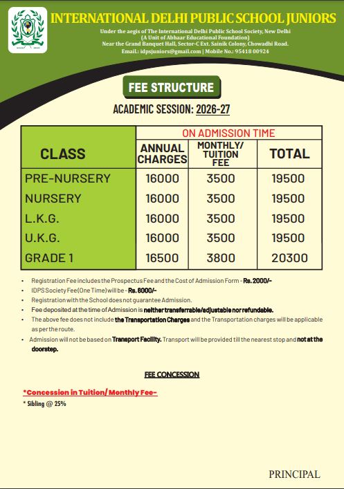 Fee Structure 2026-27